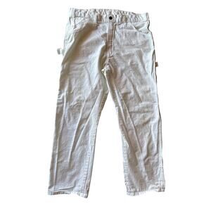 Dickies 36x34 White Painted Painters Workwear Carpenter Pants